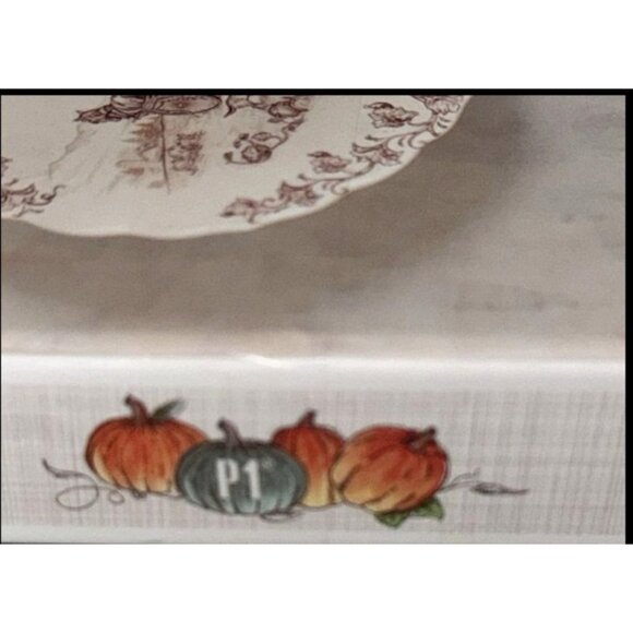 Set Of 4 Pier 1 Imports Farm Scene Salad Plates - Picture 4 of 6